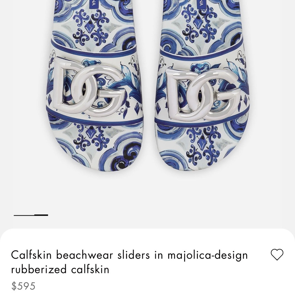AUTHENTIC DOLCE SLIDES BLUE